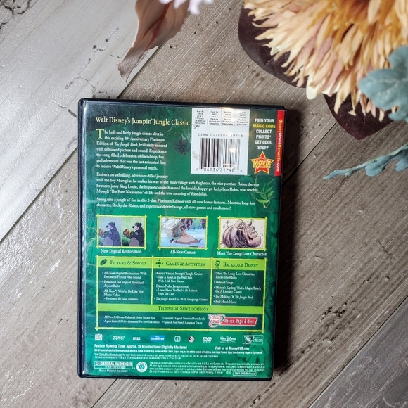 Walt Disney's The Jungle Book 40th Anniversary Edition DVD Platinum Edition EUC - Picture 8 of 10